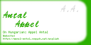 antal appel business card